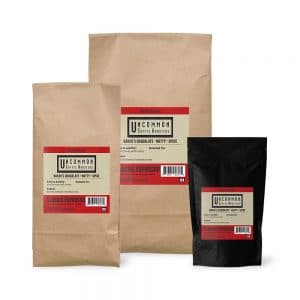 Classic Espresso coffee bags in 12 oz., 2 lbs. and 5 lbs.