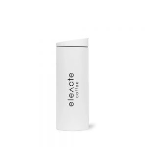 Front view of Elevate Coffee 16 oz. travel tumbler